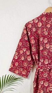 Wholesale Cotton Kimono Long Printed <b>Robe</b> Unisex Clothing Gift for Him Bridesmaid Gown <b>Women</b> Boho Kimono <b>Robe</b> Cotton Kimono - Product Image 4