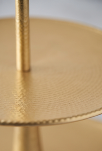 Soporte de Metal de 2 Niveles para Pasteles, Estilo Vintage con Acabado Dorado, Plato para Postres, Centro de Mesa, Directo de Fábrica - Product Image 4