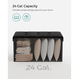 Panca Pieghevole da 30 Pollici con Contenitore, Poggiapiedi, Panca per Fondo Letto, Capacità 660 libbre, Uso in Officina - Product Image 5