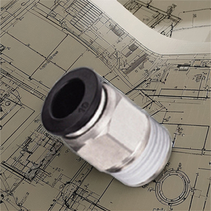 Conector Recto Macho de 4mm para Manguera de Aire de DFK Industrial Corp., para Tubo de PU/PE/Nylon - Product Image 1