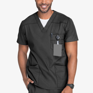 Men Medical <b>Scrubs</b> <b>Tops</b> Jersey Hospital Uniform Shirts Nursing With Pockets Healthcare <b>Scrubs</b> <b>Tops</b> For Medical - Product Image 1
