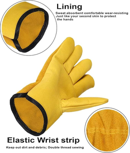 Custom New Design Cowhide Leather Industrial Construction Safety <b>Driving</b> <b>Gloves</b> OEM Durable Waterproof Driver Working <b>Gloves</b> - Product Image 3