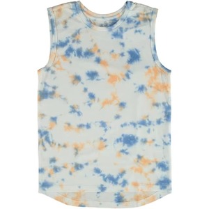 Women <b>Cloud</b> Splash Tie Dye Muscle Tank Top O-<b>Neck</b> Sleeveless Casual Summer Vest Multicolor Quick Dry Front Logo Wholesale - Product Image 3
