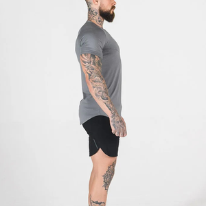 T-shirts Ringer Homme Coupe Classique Col Rond Musculation Fitness Respirant Écologique 100% Coton Séchage Rapide Adulte - Product Image 2