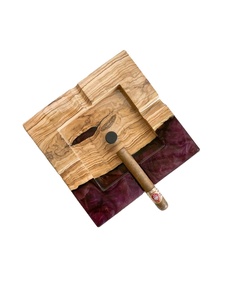 Nueva Llegada Modern JOINT COUSTEM Diseño Forma Resina epoxi y Cenicero de madera Junta Color personalizado Logo Portátil Interior y exterior - Product Image 5