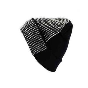 Trendy Low Price Crystal <b>Decor</b> Warm Knit Beanie Hat Luxury Glitter Stone Accent <b>Winter</b> Beanie Hat - Product Image 5