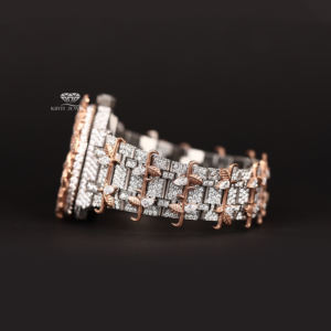 Montre automatique de luxe pour homme en acier inoxydable, couleur rose, entièrement sertie de diamants, style Hip Hop Bling, boîtier carré - Product Image 4