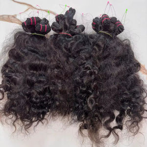 Indian Virgin Remy Single Drawn Bulk 100% Cutícula alineada Extensiones de cabello humano Máquina Doble trama Tejido Crudo Sin procesar - Product Image 1