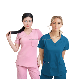 Tenues d'infirmière sur mesure, blouses blanches d'hôpital avec motifs, uniformes de dentiste, blouses grises claires pour hommes OEM/ODM - faible MOQ - Product Image 3