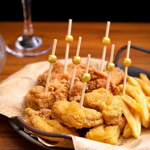 200pcs 4.7 Inch Bamboo Cocktail Picks <b>Toothpicks</b> Appetizers Skewers for Drinks Desserts Tableware Decorations for Parties - Product Image 4