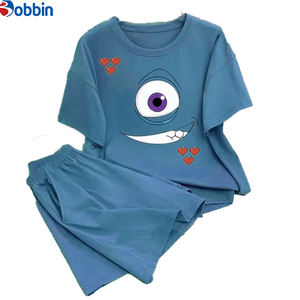 Ensemble 2 pièces personnalisé pour femme, nouvelle mode estivale, t-shirt et short de survêtement imprimés à motif dessin animé mignon, tenue décontractée ample - Product Image 3