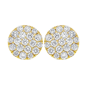 Pendientes de Clip con Diamante de Corte Brillante de 1.00 CT, Oro de 14kt, Engaste de Garras, Estilo Vintage, Baño de Rodio - Product Image 3