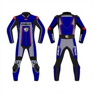 Traje de Motociclismo de Cuero GSXR Personalizado para Hombre, Mono de Carreras de Una Pieza, Traje de Motociclista OEM con Protección CE, Manga Larga, 280g - Product Image 1