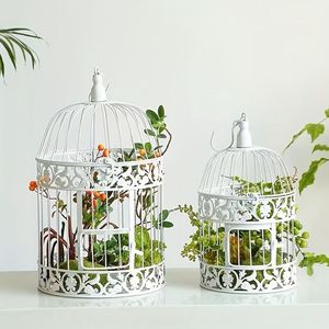 Lámpara de Jaula de Pájaro de Alambre Metálico Hecha a Mano y Personalizada, Decoración para el Hogar y Jardín, Decoración para Mesa y Colgante, Centro de Mesa con Jaula de Pájaro - Product Image 2