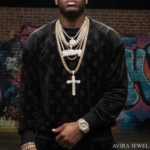 Colgante de Estrella de Moissanita Certificada GRA, Chapado en Oro Sólido de Plata Esterlina 925, Estilo Hip Hop Iced Out, para Hombres y Mujeres - Product Image 1