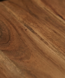 Planche à découper ronde en bois de manguier finition naturelle avec poignée intégrée - Product Image 3