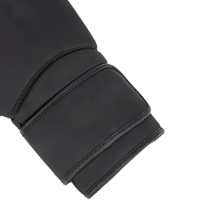 Gants de boxe Dynamic Gears en similicuir, gants d'entraînement avec fermeture Velcro, sangle de poignet réglable, unisexe adulte, couleur noire - Product Image 4