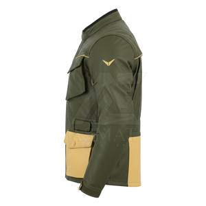 Blouson de moto en cuir avec support dorsal pour homme, vêtement de course automobile, personnalisable, OEM - Product Image 2