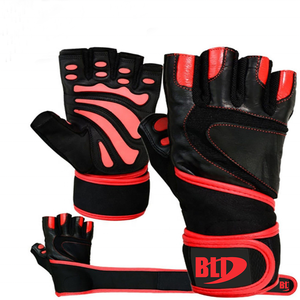 Guantes de Levantamiento de Pesas con Muñequera Ajustable, Puntas de Dedos de Cuero PU Antideslizantes, Guantes de Seguridad de Uso General - Product Image 2