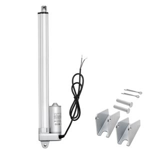 Attuatore Lineare Impermeabile 12V, 12 Pollici, 675 libbre/3000N, 0.2 Pollici/s, IP65, con Staffa di Montaggio e Cilindri - Product Image 1