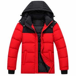 Veste d'hiver rembourrée à capuche coupe-vent unisexe personnalisée avec logo imprimé, très vendue - Product Image 2