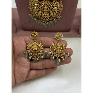 Indian Ethnic Artificial Jewellery-Prisha South Indian Gold Plated Bridal Long Necklace & Earring Set for Women - Product Image 3