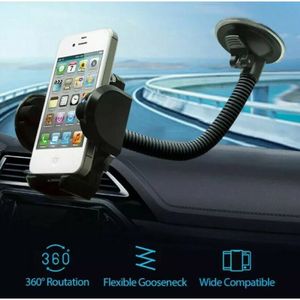 Supporto Flessibile Nero per Telefono da Auto per Parabrezza e Cruscotto - Categoria Prodotti Protezione Schermo - Product Image 1