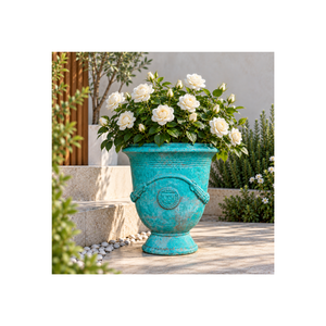 Jardinière légère en fibre de verre, design urne, pot décoratif d'extérieur, conteneur classique, services OEM ODM personnalisés - Product Image 1