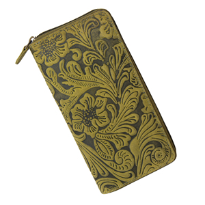 Cartera Larga de Cuero Genuino Premium para Mujer, Diseño Horizontal, Monedero con Cremallera, Organizador de Tarjetas, Porta Billetes, Elegante y a la Moda - Product Image 1