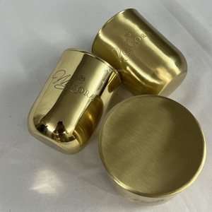 Custom Logo Luxury Brass <b>Candle</b> Jar Shiny Glossy Finish High Quality <b>Candle</b> Jar with Lid Empty <b>Candle</b> Jars for <b>Candle</b> Making - Product Image 6