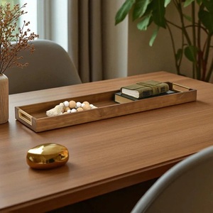 Bandeja Larga y Delgada para Almacenamiento y Servicio con Bordes Elevados y Asas de Fácil Agarre, Perfecta para Decoración de Mesa, Encimera y Exhibición Organizada - Product Image 6