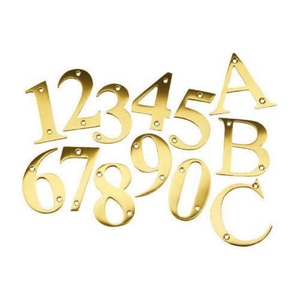 Letras del alfabeto de latón macizo de primera calidad con acabado dorado, números y letras metálicas en 3D para placas de puerta de casa y placas con nombre de empresa. - Product Image 5