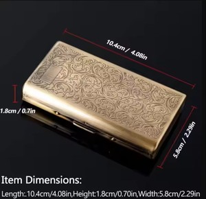 Estuche Clásico para Cigarrillos de Metal, Acero Inoxidable, Hecho a Mano, Ecológico, Grabado Personalizable, Regalo para Hombre, Estuche de Bolsillo para Cigarros - Product Image 5