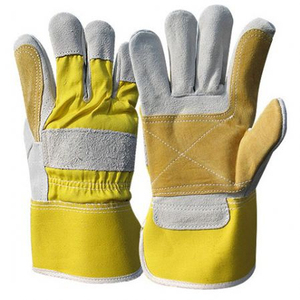 Guantes de Trabajo de Cuero Reforzados para Hombre, Protección para las Manos, Doble Palma de Cuero, Guantes de Seguridad para Jardinería y Trabajo - Product Image 1