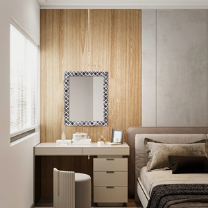 Miroir Mural de Luxe pour Hôtel avec Cadre en Os de Palme Incrusté, Accessoire de Décoration Intérieure Traditionnel en Promotion - Product Image 6