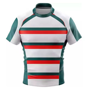Camiseta de Rugby para Hombre al por Mayor, 100% Poliéster, Secado Rápido, Diseño Liso, Transpirable, Ligera, Cómoda, para Entrenamiento Deportivo - Product Image 5