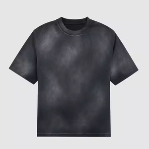 เสื้อยืดคอตตอน 100% ทรงโอเวอร์ไซส์ แขนสั้น สไตล์สตรีทแวร์ ล้างสีแบบแอซิดวอช พร้อมลายเฟดแบบเรโทรสุดเท่ - Product Image 2