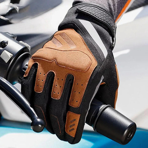Full <b>Finger</b> Fitness Gloves Unisex Leather Breathable Non Slip Adjustable Wrist <b>Strap</b> Gym Training Weight Lifting - Product Image 3