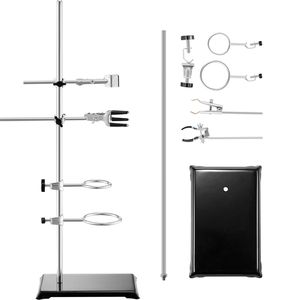 2 Juegos de Soportes de Laboratorio de Acero con Varilla de 23.6 Pulgadas y Base de Hierro Fundido de 8.3 x 5.3 Pulgadas, Incluye Abrazaderas de Laboratorio F - Product Image 1