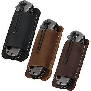 Leather Cover Adjustable Strap Holster Universal Belt Sheath Double Stitch Customized ODM OEM Factory Waterproof Belt Clip 200 - Product Image 1