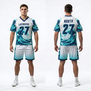 Uniforme de Lacrosse Rojo y Negro con Gráficos Sublimados, Jersey y Pantalones Cortos Transpirables de Malla de Secado Rápido, Conjunto de Ropa Deportiva para Equipo - Product Image 5