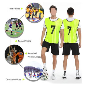 Chalecos de Entrenamiento, Camisetas Deportivas para Equipos, para Adultos y Jóvenes, Fútbol, Transpirables, Ligeros, Numerados, para Práctica - Product Image 5