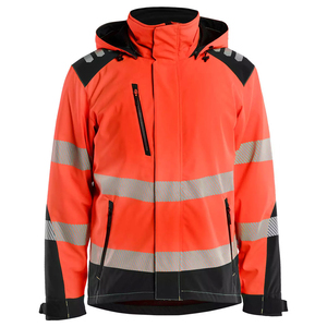 Vestes de travail de sécurité pour hommes, travailleurs de la construction en plein air, haute visibilité, bandes réfléchissantes, doublure en polyester - Product Image 6