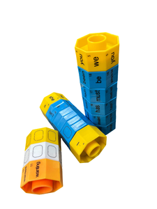 Bloques de Construcción de Gramática en Inglés para Niños, Personalizados OEM/ODM, Cilindros Hexagonales de Plástico para Aprender Palabras, Juguete Educativo - Product Image 4