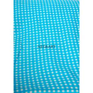 เสื้อผ้าแฟชั่นน้ำหนักเบา พิมพ์ลายบล็อกด้วยมือ ลายสี่เหลี่ยม สำหรับตกแต่งบ้าน สวมใส่สบาย เหมาะสำหรับผู้หญิงและเด็กผู้หญิง งานเย็บปักถักร้อย ART&ART ผ้าคุณภาพสูง - Product Image 3