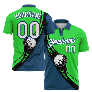 Chemises Polo de Golf Imprimées pour Hommes en Gros – Haute Qualité, Performance, Manches Courtes, Tenue Décontractée Sportive, Vêtements d'Été - Product Image 5