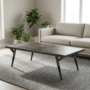 <b>Mid</b> <b>Century</b> Modern Metal <b>Coffee</b> <b>Table</b> With Tapered Legs Durable Living Room Furniture - Product Image 6