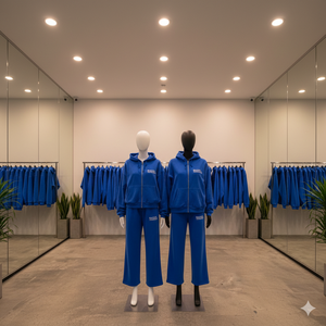 Sweat à capuche intégral zippé Ranzia Industry Urban Street avec strass et patch brodé, pantalon effet usé - Product Image 6