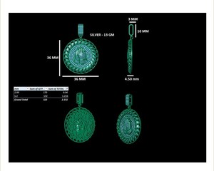 925 <b>Silver</b> Gold Plated Custom Hip Hop Iced Trendy Praying Hand Angel Medallion Circle Lab Grown Diamond Pendant <b>Necklace</b> Jewelry - Product Image 6