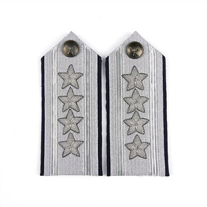 General Major Prussia Embroidered Fabric Shoulder Boards with Rhinestones | Customized Classical Style - Product Image 4